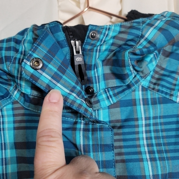 686 Ski Snow Coat Blue Plaid Waterproof Insulated Women's Small Thermal Rating 8 - Picture 3 of 12
